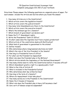 50 Question Constitutional Scavenger Hunt