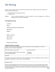 Geography Hypothesis Evidence Template 2015