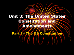 Unit 3: The United States Constitution and Amendments