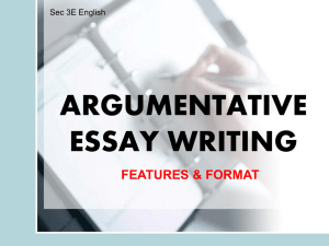 argumentative essay writing