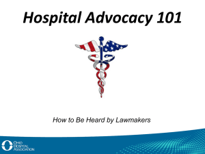 Hospital Advocacy 101 - Ohio Hospital Association