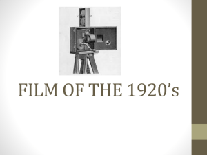 FILM OF THE 1920's