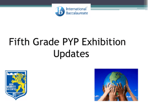Fifth Grade PYP Exhibition Updates - Ada Merritt K