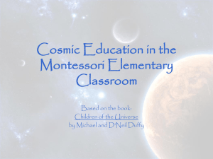 Cosmic Education in the Elementary Classroom