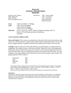 Physics 229 Astronomy – Stars and Galaxies Spring 2014 Instructor