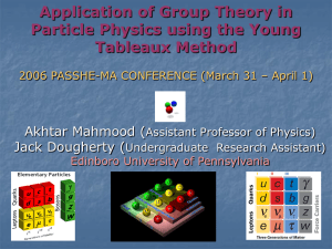 Application of Group Theory in Particle Physics using