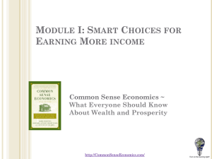 PPTX - Common Sense Economics