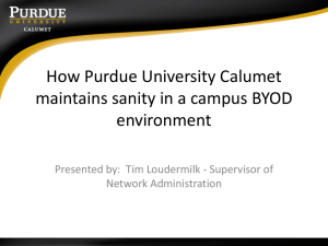 How Purdue University Calumet Maintains Sanity in a Campus BYOD