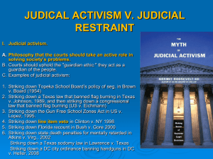 restraint activism judicial vs