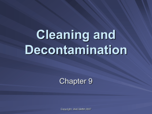 Cleaning and Decontamination