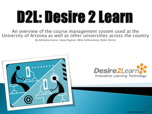 D2L: Desire 2 Learn - U-System