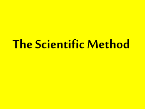 The Scientific Method and Bubble Gum