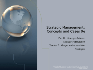 PART 2 Strategic Actions: Strategy Formulation