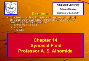 Chapter 14 (Synovial Fluid).