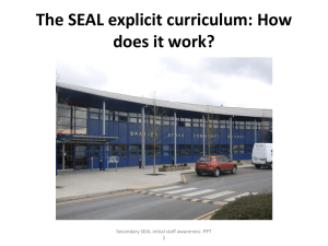The SEAL explicit curriculum: How does it work?