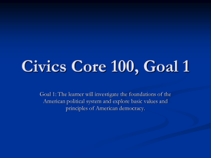 Civics Core 100, Goal 1