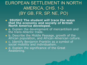 european settlement in north america, chs. 1-3
