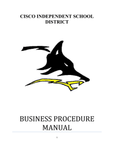 cisd business procedure manual 2015