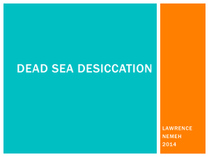 Dead Sea desiccation