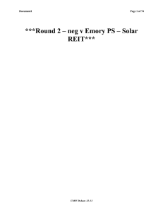 Round 2 – neg v Emory PS – Solar REIT - openCaselist 2012-2013