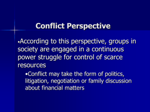 Conflict Perspective