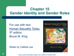 Ch 10 Gender Identity and Gender Roles