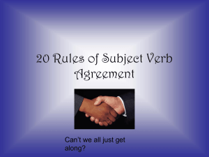 20 Rules of Subject Verb Agreement
