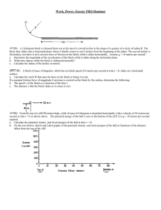 Work Power and energy FRQ Handout