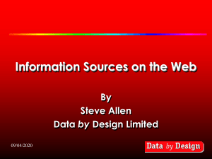 Information sources on the web ~ S Allen