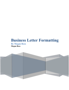 Business Letter Formatting