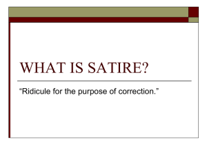 WHAT IS SATIRE?