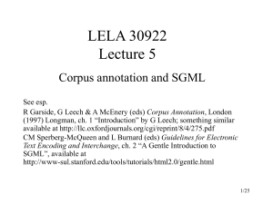 Annotation and SGML