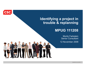 Identifying a project in trouble & replanning