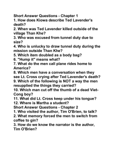Short Answer Questions - Chapter 1 1. How does Kiowa describe