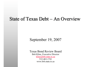 Revenue Bonds - Texas Bond Review Board