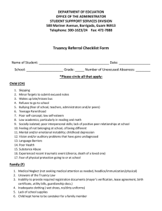 Truancy Checklist