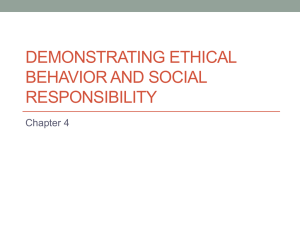 Demonstrating Ethical Behavior and Social