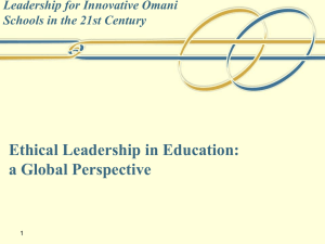 Ethical Leadership in Education