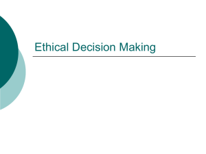 Ethical Decision Making