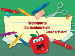 curriculum night 2015