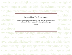 Lesson Plan: The Renaissance