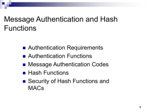 Authentication Functions