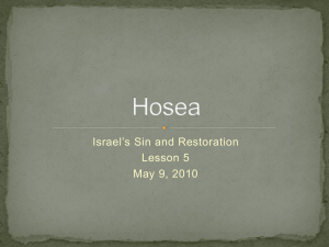 Hosea Lesson 5