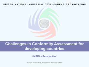 Challenges in Conformity Assessment for developing countries