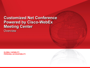 Customized Net Conference powered by Cisco - WebEx