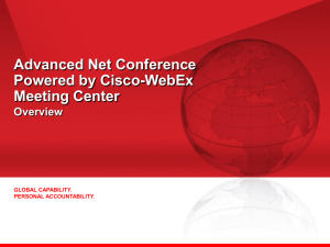 Advanced Net Conference with Cisco-WebEx