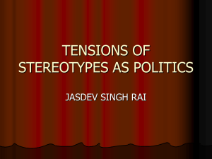 Jasdev Singh Rai - Tensions of Stereotypes