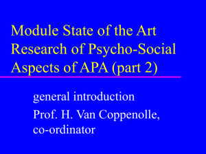 Module Psycho-Social Aspects of APA