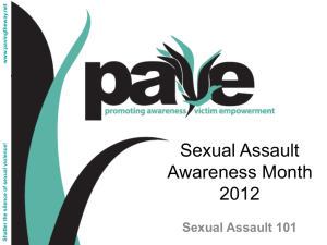 to slides from the Apri 1 Webinar: Sexual Assault