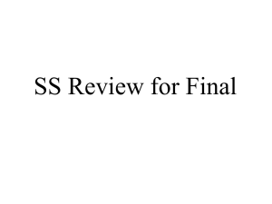 SS Review for Final